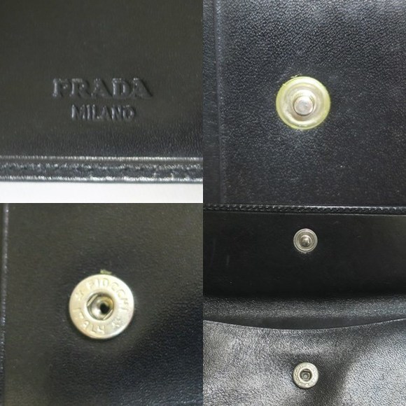 Prada Leather Bifold Wallet Black - Picture 8 of 9